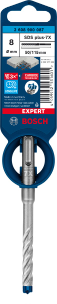 Bosch 2608900087 EXPERT Hamerboor SDS Plus-7X - 8x50x115mm - Detailed view of the product
