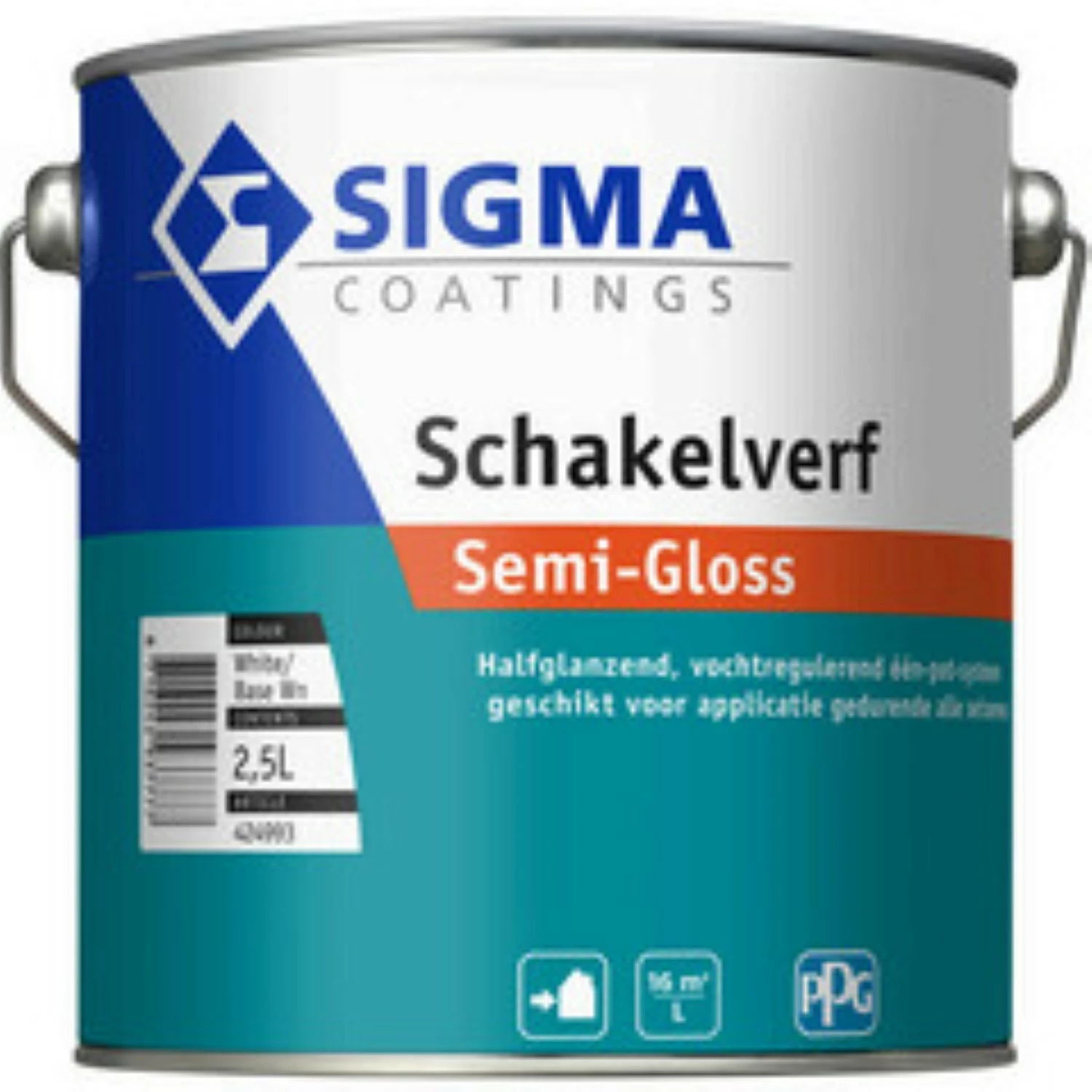 Sigma Schakelverf Semi-Gloss - Op Kleur Gemengd - 2,5L - Lak