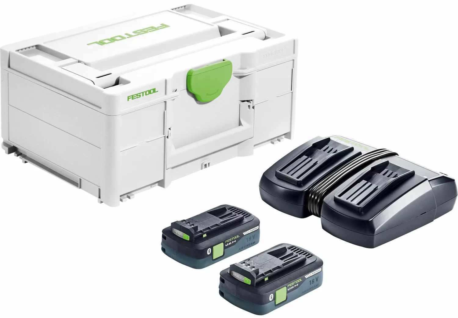 Festool SYS 18V 2x4,0/TCL 6 DUO Energieset (2x 4,0Ah) In Systainer