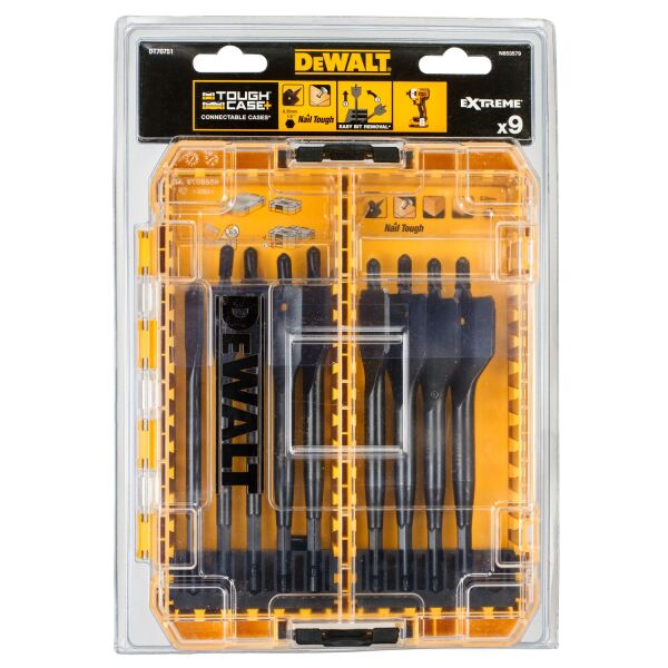 DeWALT DT70751 9-delige Exteme Impact Speedboren Set - 12 / 14 / 16 / 18 / 20 / 22 / 25 / 28 / 32 X 152mm - Detailed view of the product