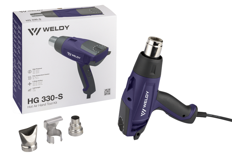 Weldy HG 330-S Heteluchtpistool Incl. 3 Mondstukken - 2000W