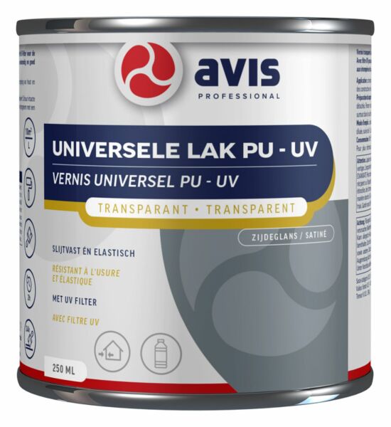 avis universele lak pu/uv zijdeglans 0.25 ltr