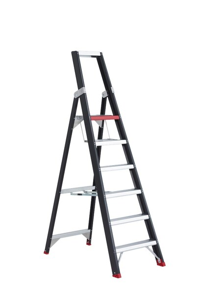 Altrex Taurus TGB 6 Trap - Enkel - Aluminium Met Coating - 6 Treden - Max. Werkhoogte 3.40 M.