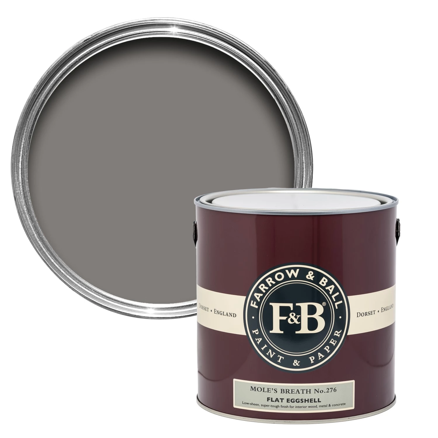 Farrow&Ball Flat Eggshell Mole's Breath No.276 - 5L
