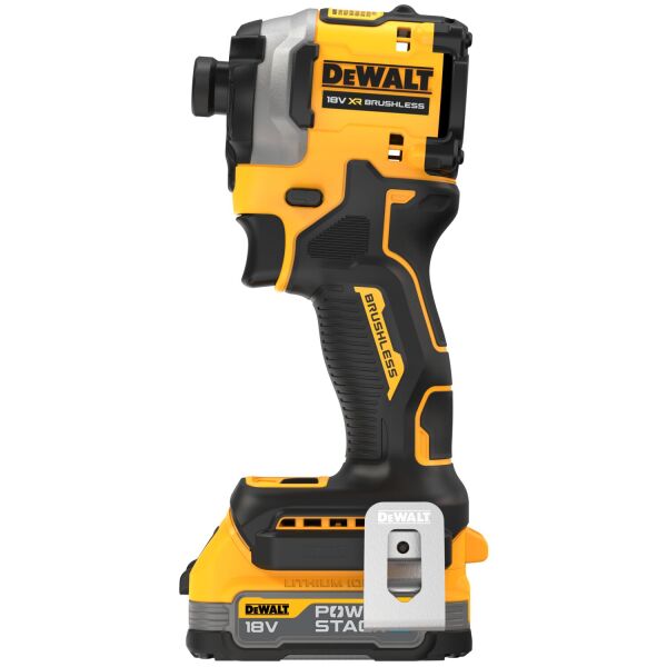 DeWALT DCF850E2T-QW 18V Li-ion XR Accu Slagschroevendraaier Set (2x POWERSTACK Accu) In TSTAK - 1/4"- Koolborstelloos - Detailed view of the product