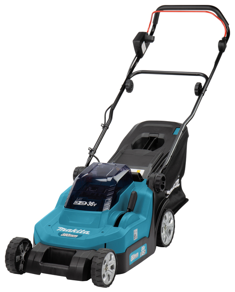 Makita DLM382PT2 (2x 18V) Li-Ion Accu Grasmaaier Set (2x 5.0Ah) - 38cm - Detailed view of the product