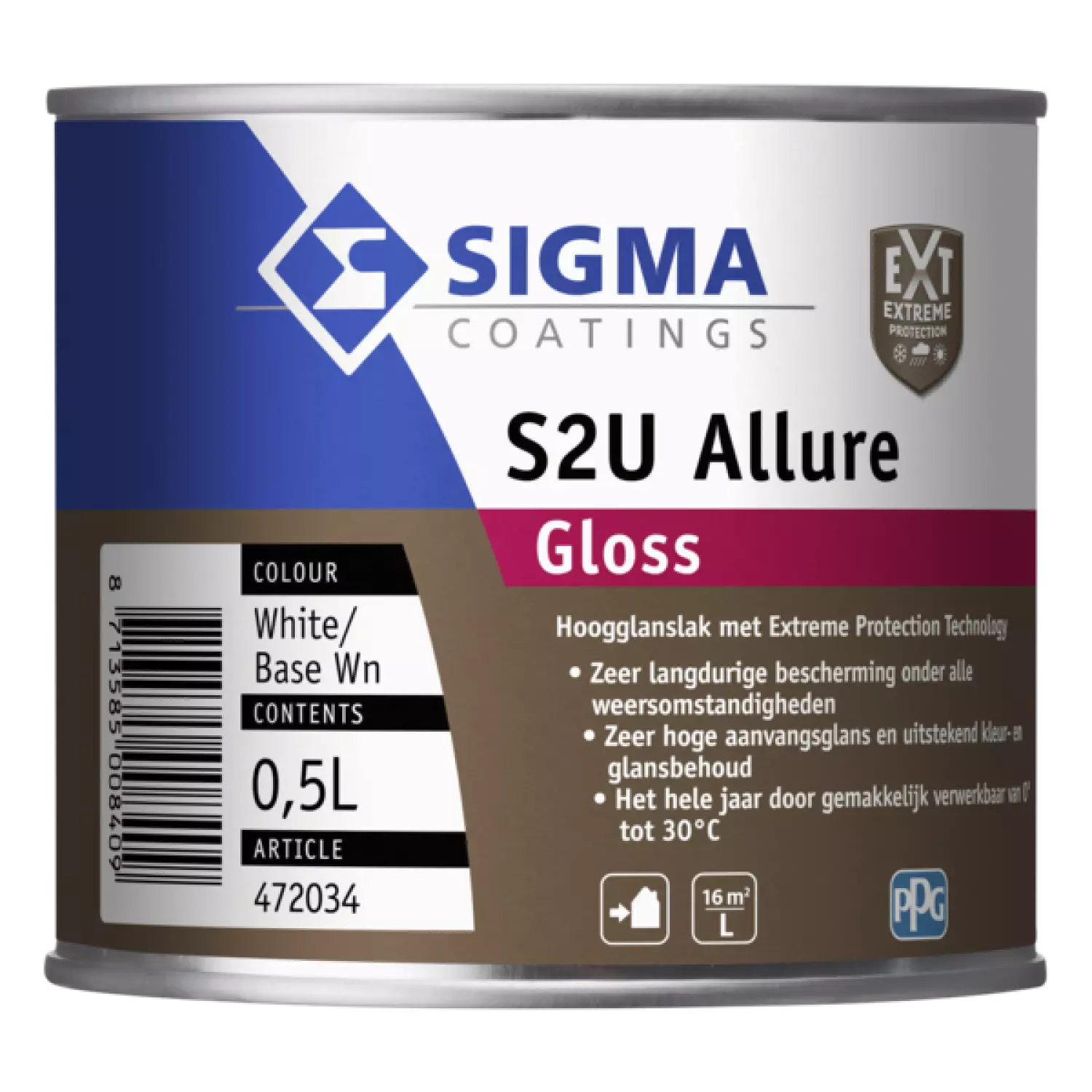 Sigma S2U Allure Gloss - Op Kleur Gemengd - 0,5L - Lak