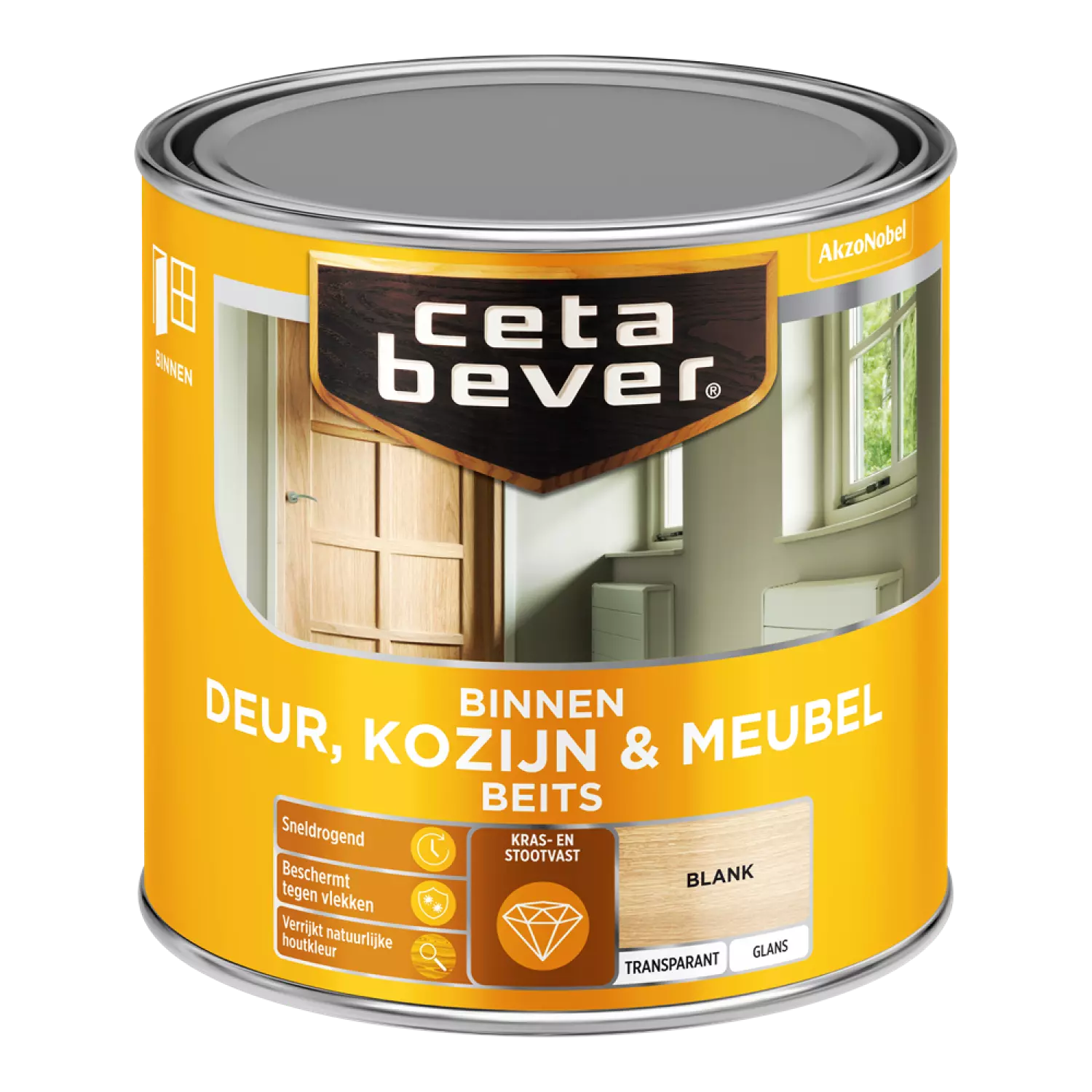 Cetabever Binnenbeits Deuren&Kozijnen Transparant Glans - Blank - 250ml afbeelding