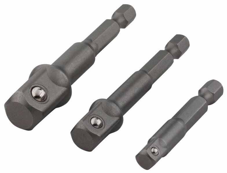 Wolfcraft 8797000 3-delige Adapterset Met Slipkoppeling - 6-13mm