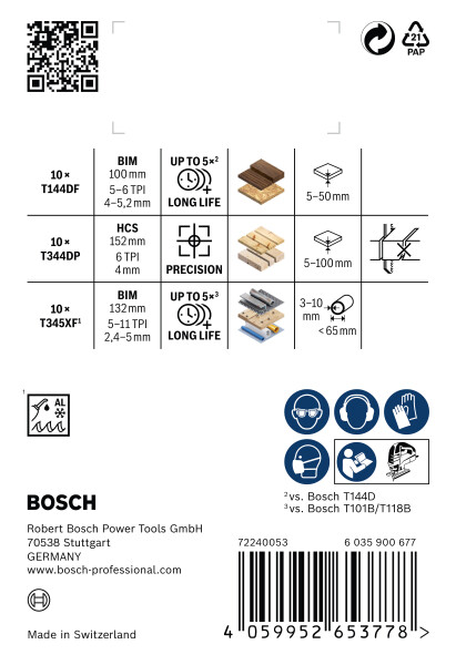Bosch 2607011946 PRO 30-delige Hout En Metaal Rough Cut Zaagbladenset In Toughbox - Detailed view of the product