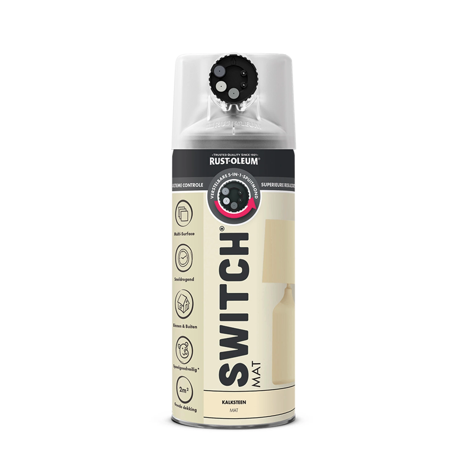 Rust-Oleum Switch Spuitlak - Mat Kalksteen - 400ml