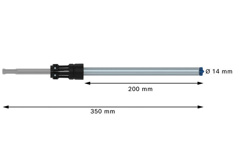 Bosch 2608901768 EXPERT Hamerboor SDS Clean SDS Plus-8X - 14x200x350mm - Detailed view of the product