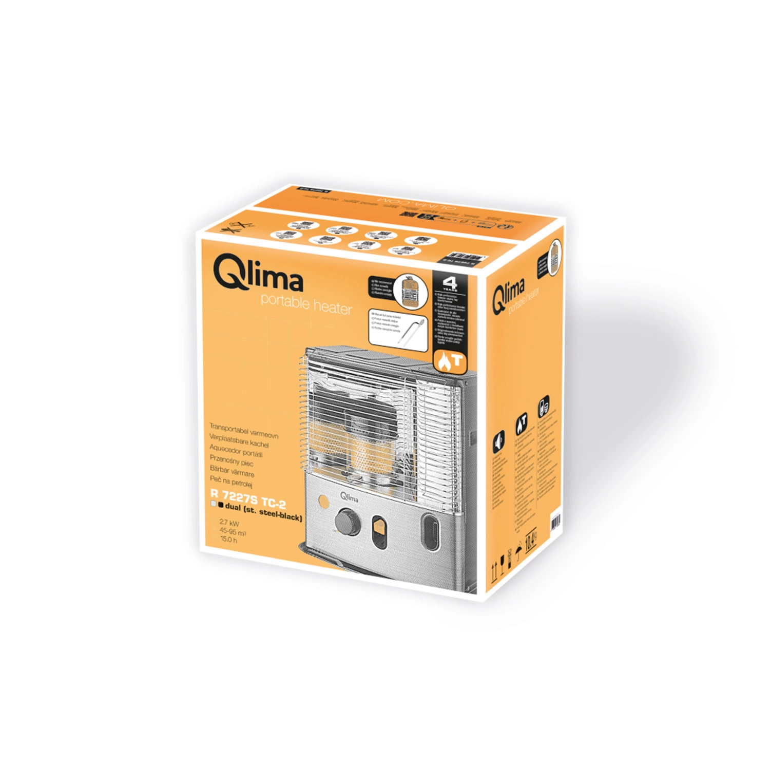 Qlima R 7227S TC-2 Petroleumkachel - 2700W thumbnail 4
