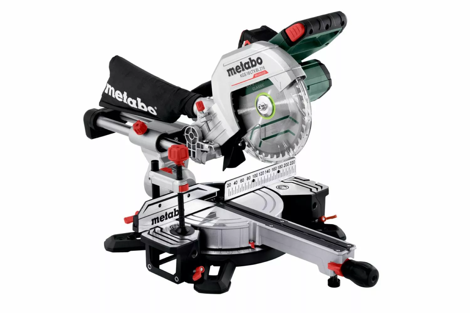 Metabo KGS 18 LTX BL 216 LiHD Accu Afkortzaag Set (1x 4Ah) - 216 X 30mm