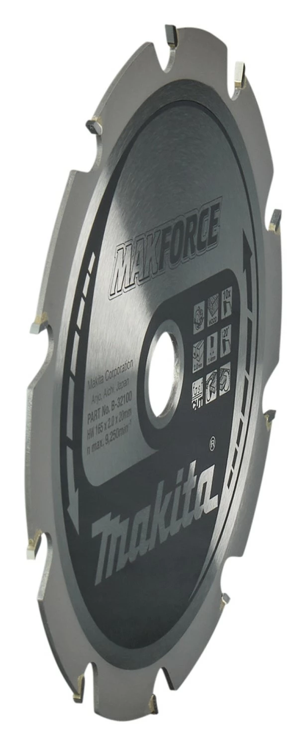 Makita B-32100 Makforce Cirkelzaagblad– 165 X 20 X 10T - Hout thumbnail 2