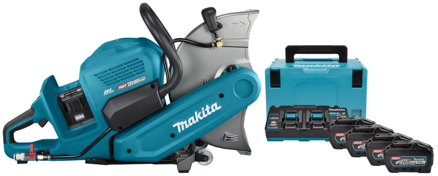 Makita CE001GT401X XGT 2x40V Max Li-Ion Accu Doorslijper Set (4x 5,0Ah) In Mbox - 355mm