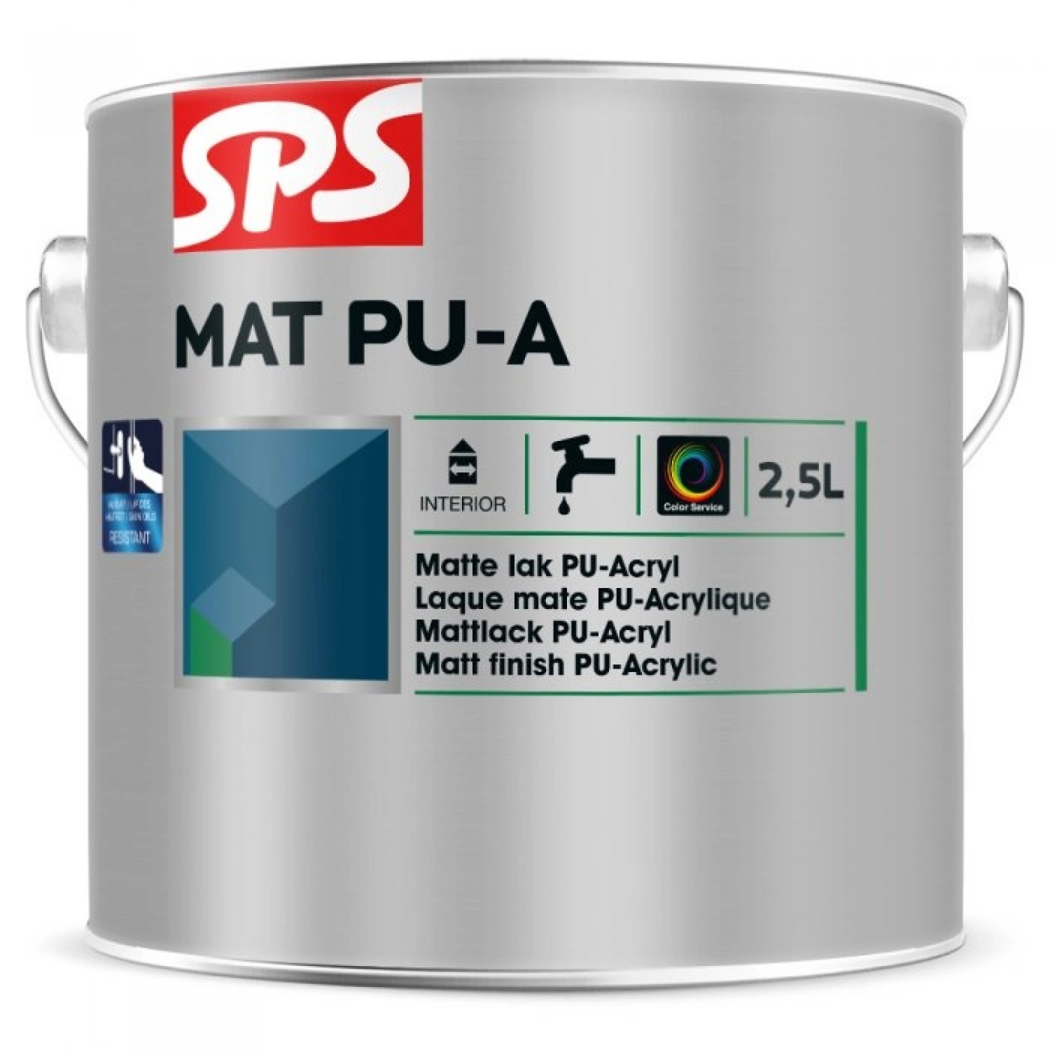 SPS Mat Pu-A Lak - Op Kleur Gemengd - 2,5L