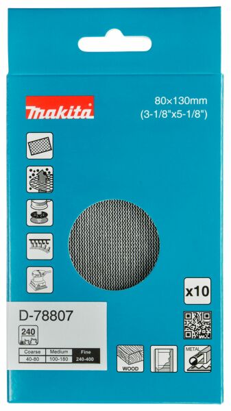 Makita D-78807 Schuurnet - 80x130mm K240 - Detailed view of the product