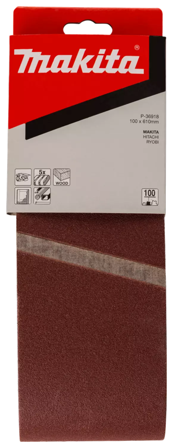 Makita P-36918 Schuurband - K100 - 100 x 610mm (5st)