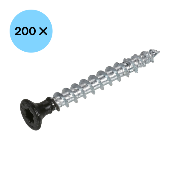 DynaPlus 0285.01.25605 Beslagschroef - TX20 - 4.0 X 40mm - Platkop - Voldraad - Verzinkt (200st) - Detailed view of the product