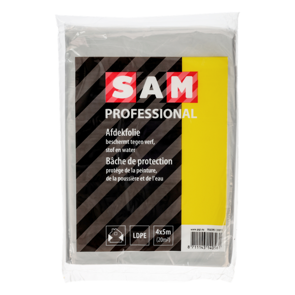 Sam Verfgereedschap Afdekfolie Dik - 4mx5m - Detailed view of the product