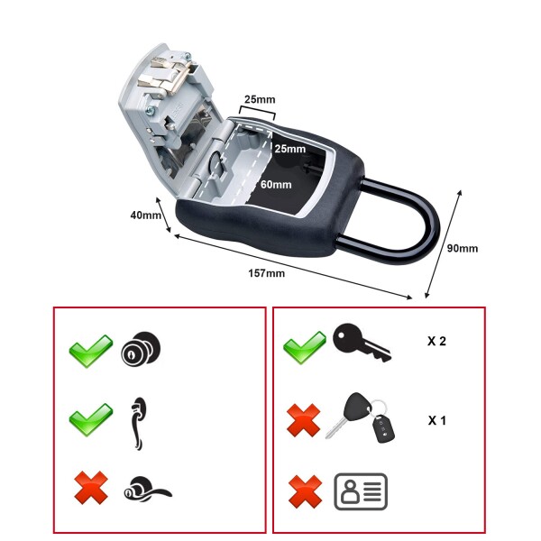 Master Lock 5400EURD Sleutelkluis Met Beugel - Inbraakwerend - Detailed view of the product