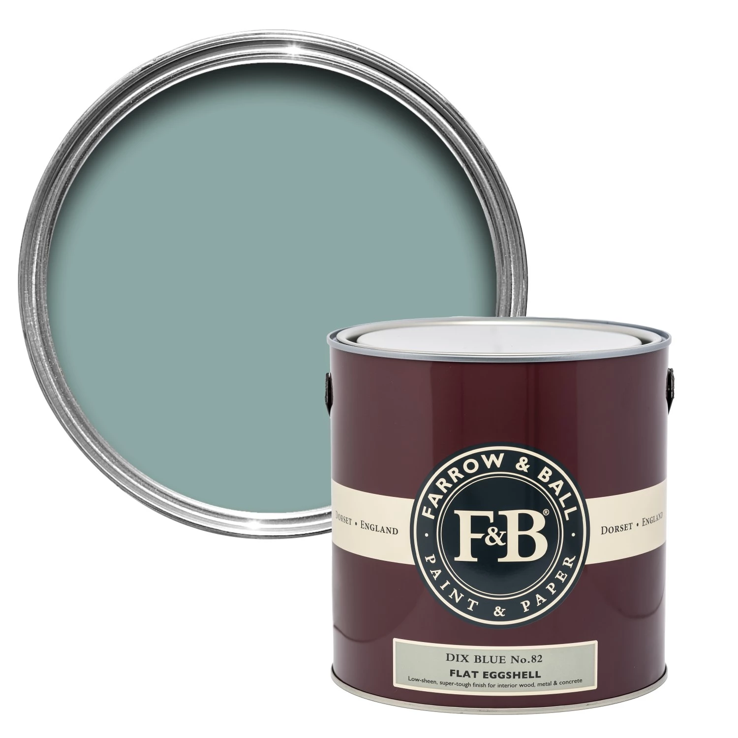 Farrow&Ball Flat Eggshell Dix Blue No.82 - 5L