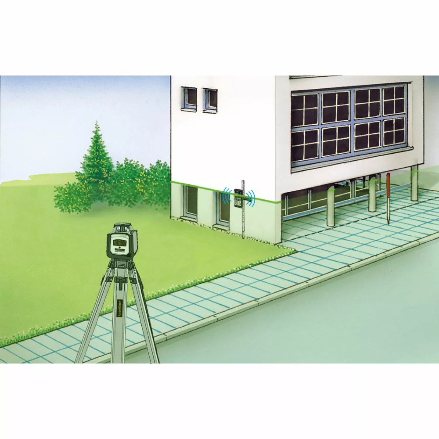 Laserliner Alu-licht-statief Aluminium Statief Met Gefreesd Steunvlak - 5/8"- 95-165cm thumbnail 3