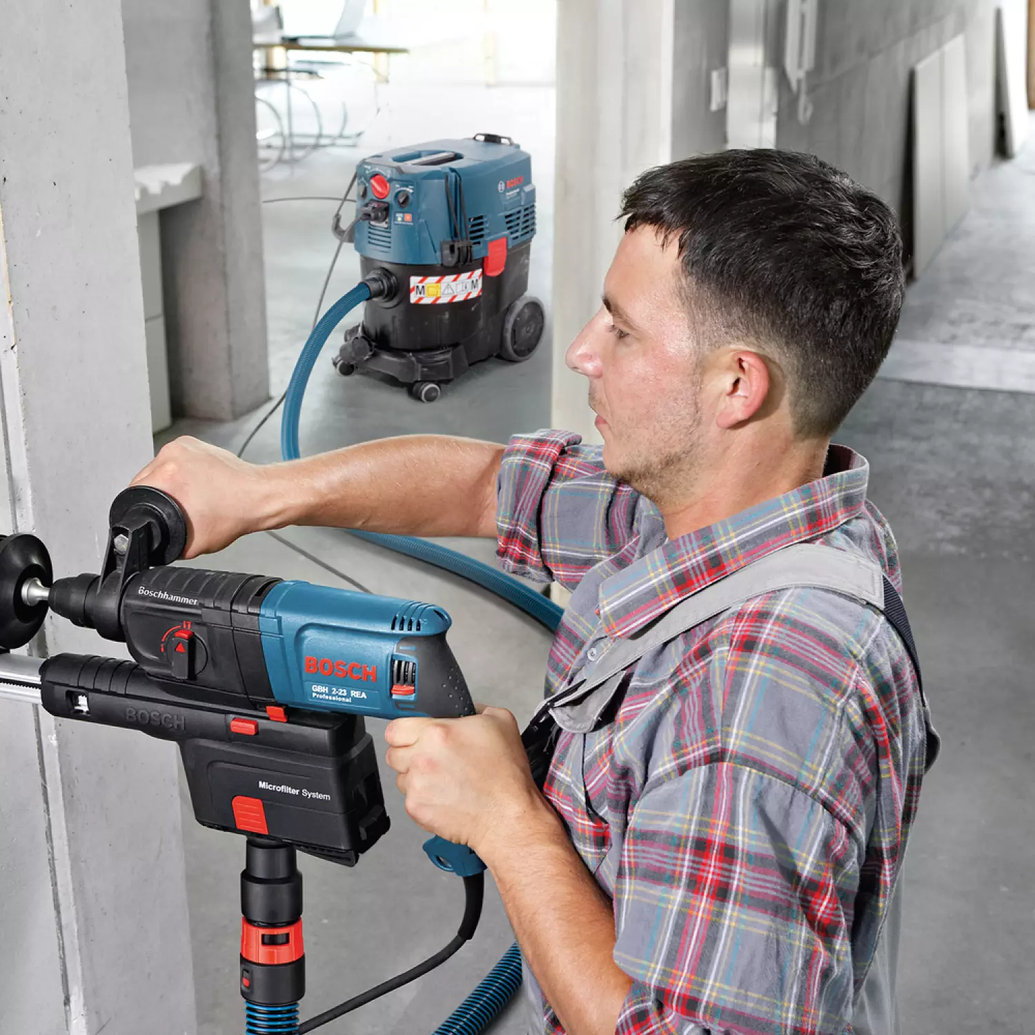 Bosch GAS35MAFC Bouwstofzuiger - 1380W - M-klasse - 35L - BE/FR Aansluiting (penaarde) thumbnail 3