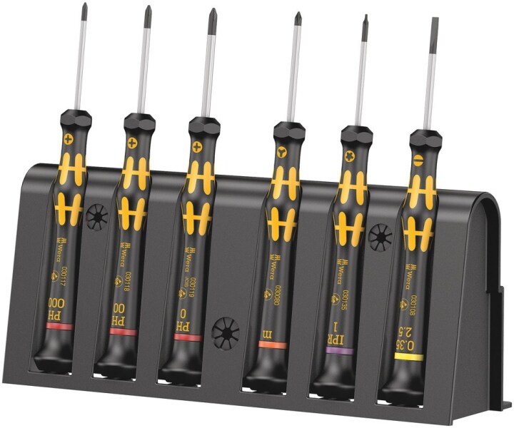 Wera 05030180001 6-delige 1550/6 ESD Elektronica Schroevendraaierset In Rack - Default image for the product