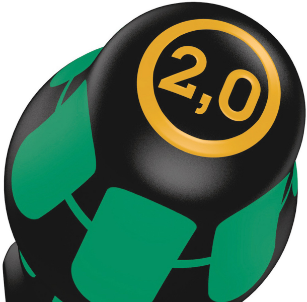 Wera 05008006001 Kraftform Plus Schroevendraaier Met Smalle Sleufkop - Sleuf - 2 X 60mm - Detailed view of the product