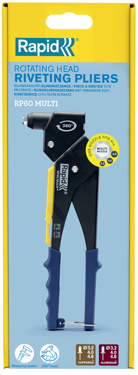 Rapid RP60 Multi Blindklinknageltang - 3,2 / 4,0 / 4,8mm thumbnail 3