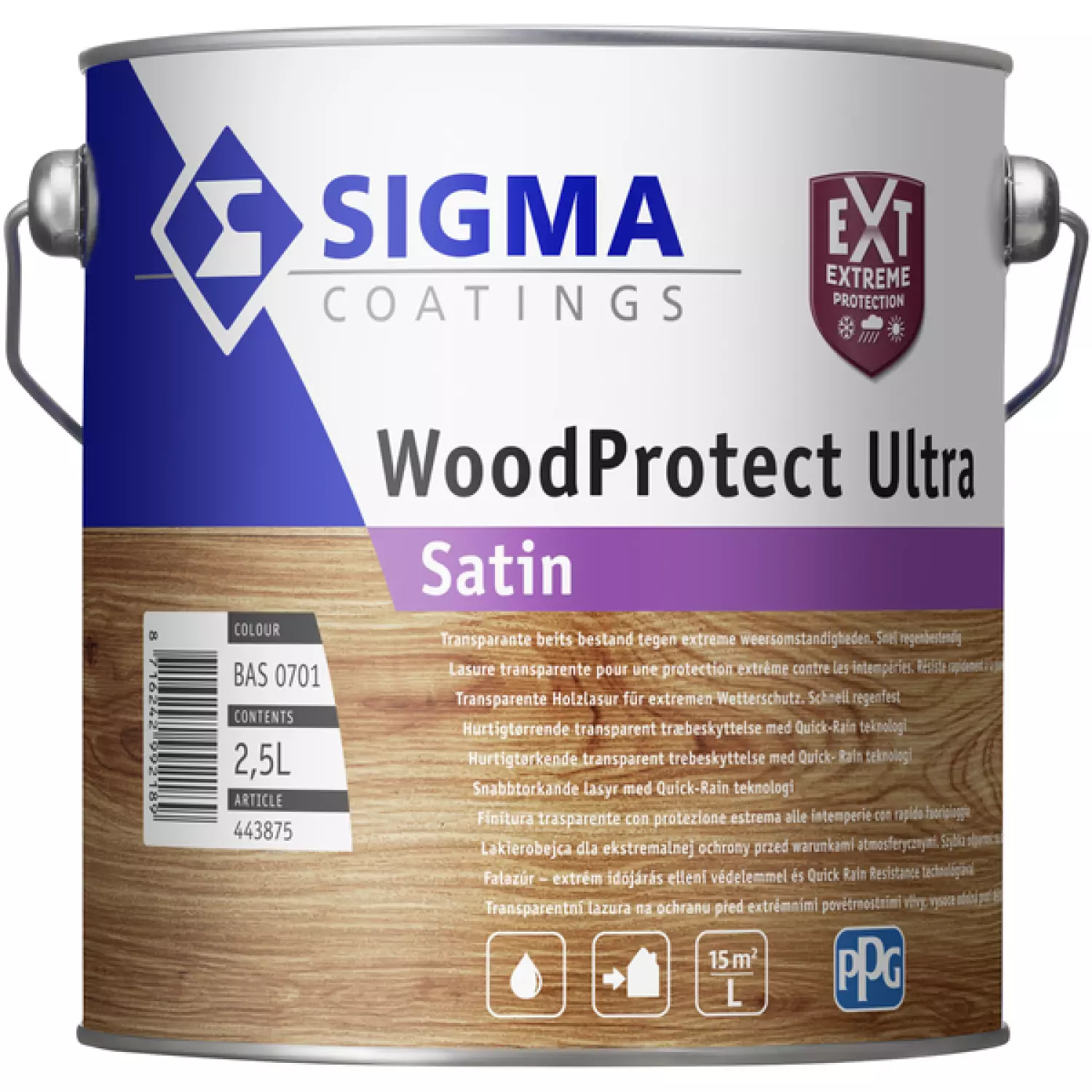 Sigma WoodProtect Ultra Satin - Op Kleur Gemengd - 2,5L