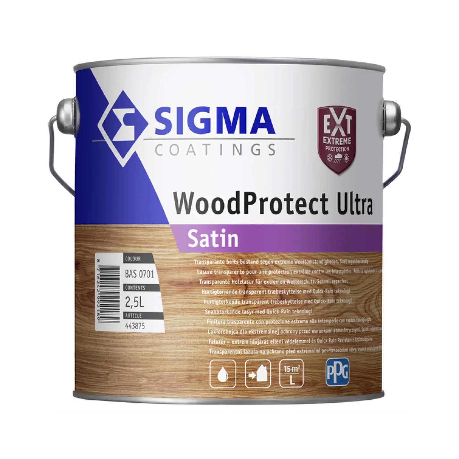 Sigma WoodProtect Ultra Satin - Op Kleur Gemengd - 2,5L
