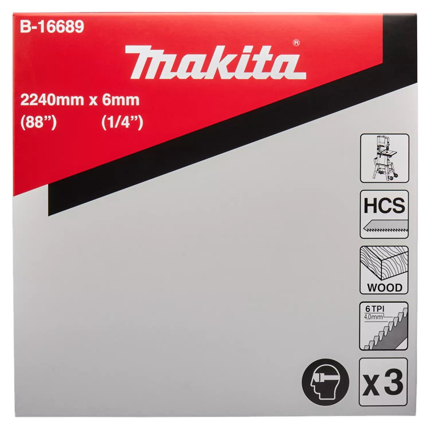 Makita B-16689 Lintzaagblad voor LB1200F - 2240 x 6mm (3st)