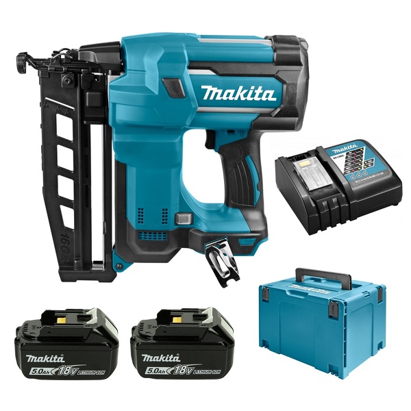 Makita DBN600RTJ 18V Li-Ion Accu Brad Tacker Set (2x 5,0Ah Accu) In Mbox