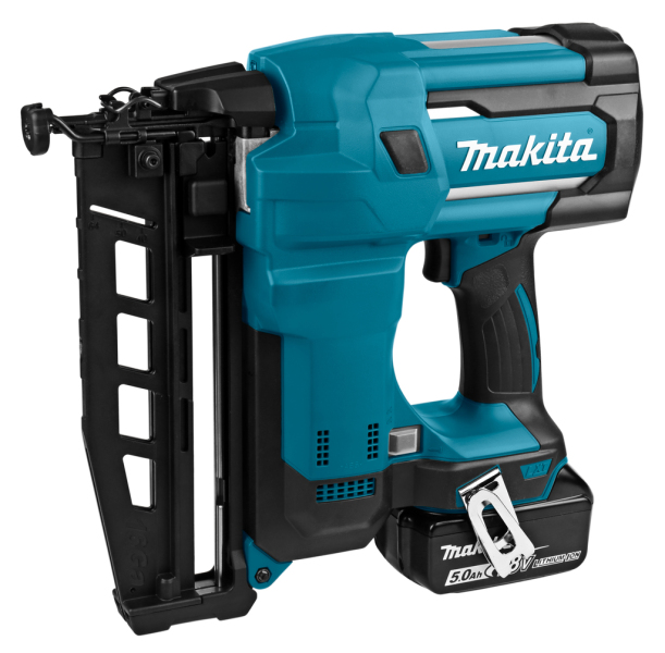 Makita DBN600RTJ 18V Li-Ion Accu Brad Tacker Set (2x 5,0Ah Accu) In Mbox - Detailed view of the product