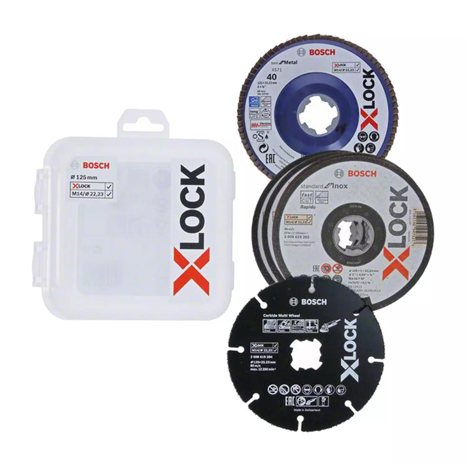 Bosch 2608619374 5-delige X-Lock Schijvenset - 125mm