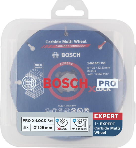 Bosch 2608619374 5-delige X-Lock Schijvenset - 125mm - Detailed view of the product