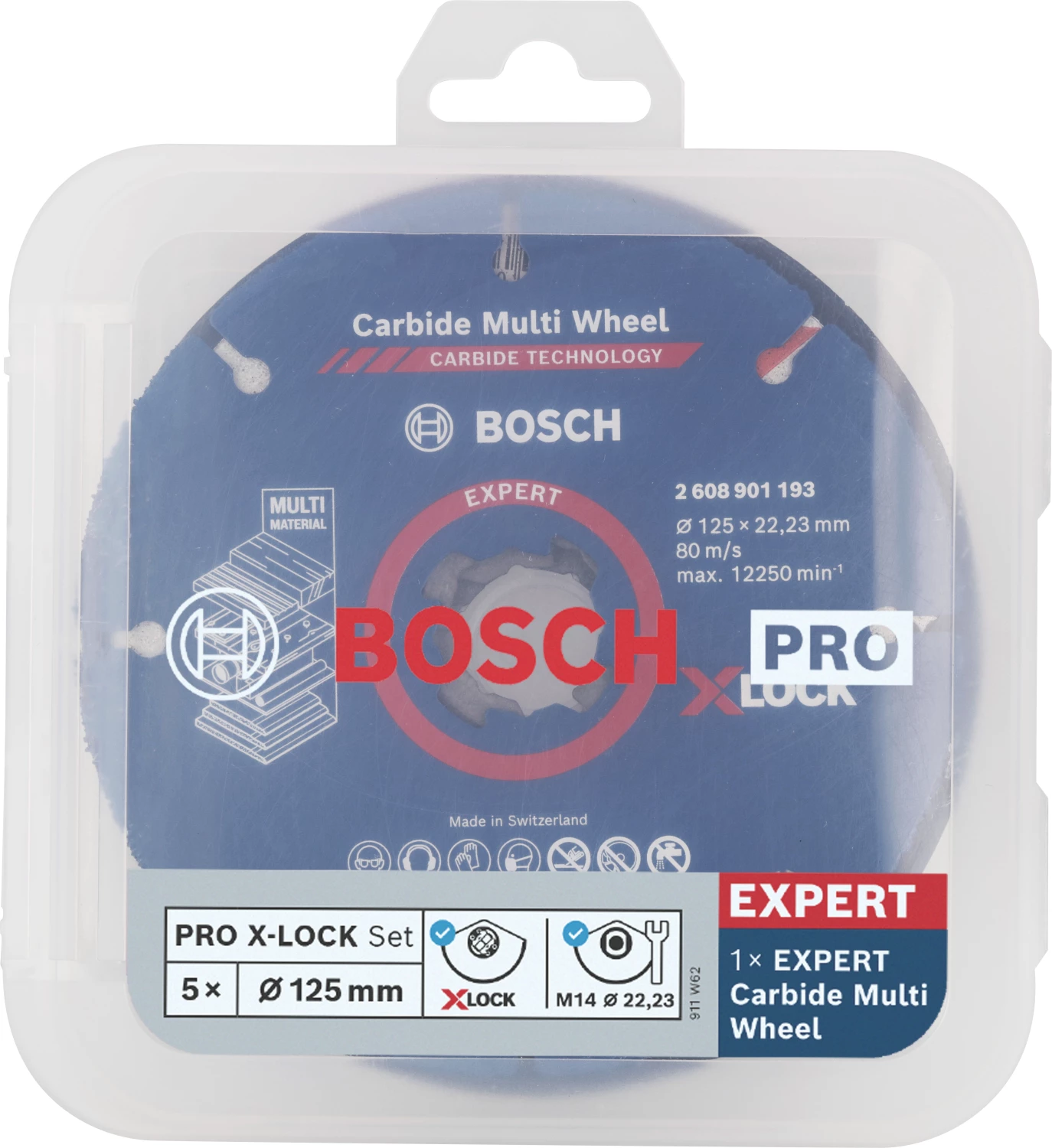 Bosch 2608619374 5-delige X-Lock Schijvenset - 125mm thumbnail 2