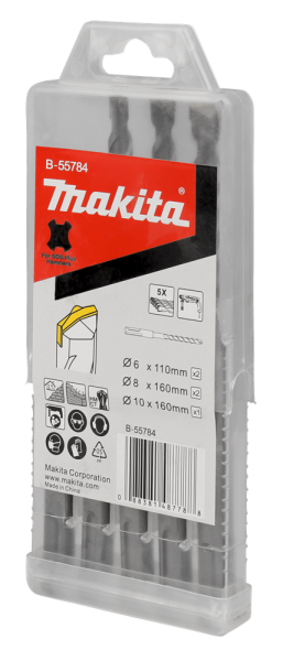 Makita B-55784 5-delig SDS-Plus Borenset - Detailed view of the product