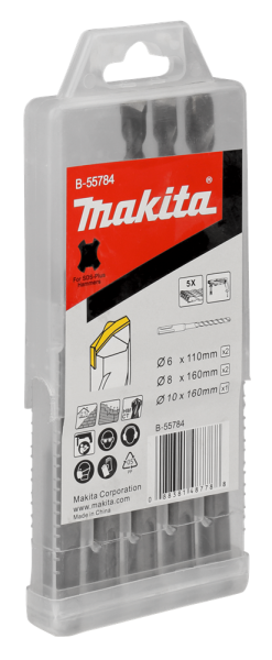 Makita B-55784 5-delig SDS-Plus Borenset - Detailed view of the product