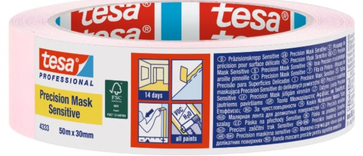 Tesa 4333 Professional Afplaktape Sensitive - 38mm X 50m