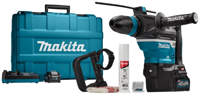 Makita HR005GM202 XGT 40V Max Li-ion Accu Combihamer Set (2x4,0 Ah) Met AWS Zender, In Koffer
