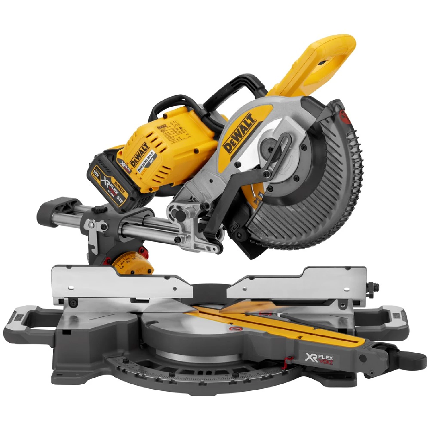 DeWALT DCS727T2-QW 54V Li-ion FlexVolt Accu Afkort- En Verstekzaagmachine Set (2x 6.0Ah) - 250mm thumbnail 3