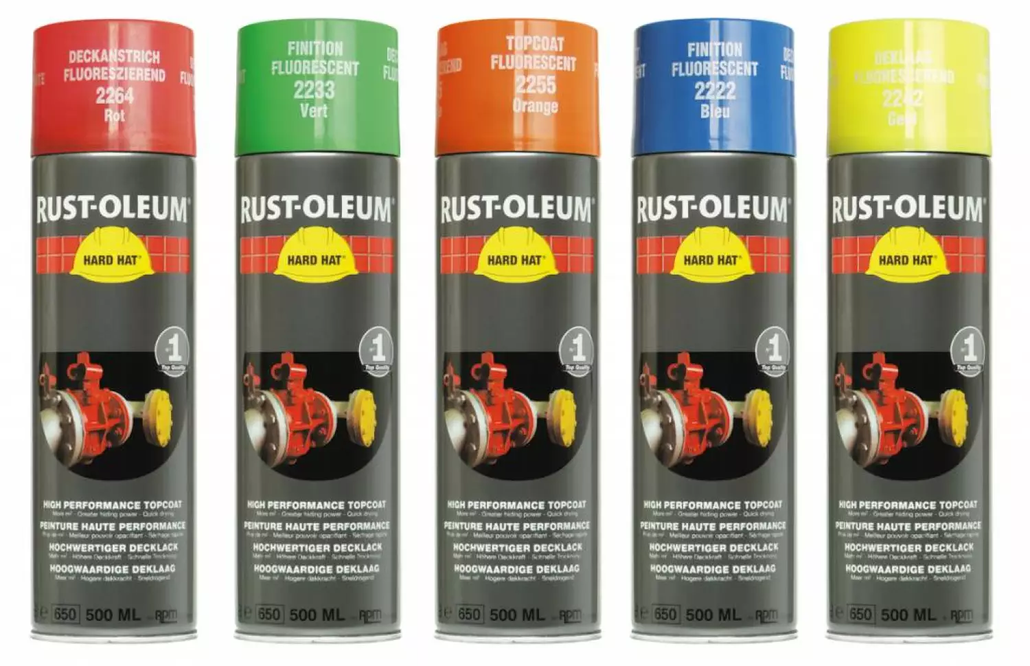 Rust-Oleum Hard Hat 2233 - Fluorescerend Groen - 0,5L thumbnail 2