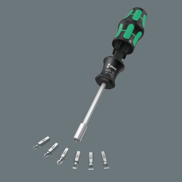 Wera 05051511001 Kraftform Kompakt 27 Set 2 Bitschroevendraaier - 6 In 1 Multi-bit - Detailed view of the product