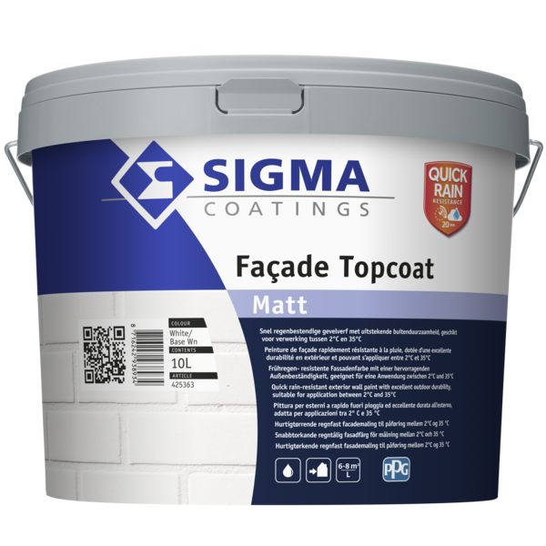 sigma facade topcoat matt wit 10 ltr