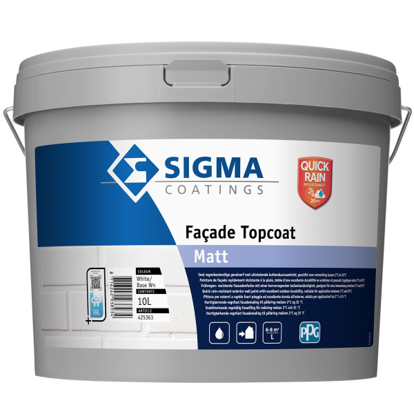 sigma facade topcoat matt wit 10 ltr