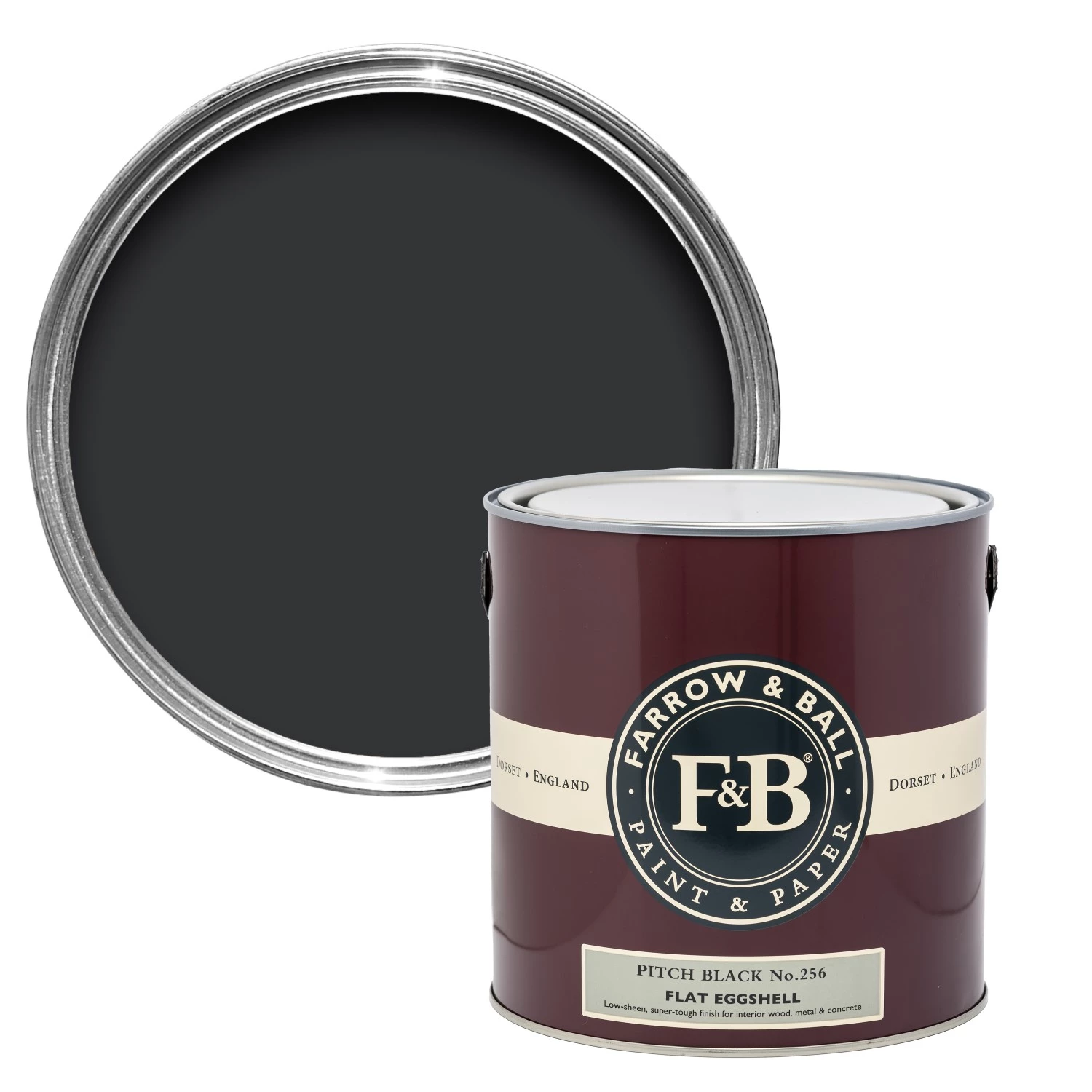 Farrow&Ball Flat Eggshell Pitch Black No.256 - 5L